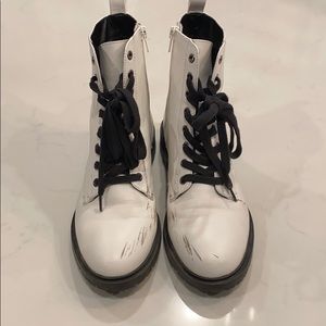 Steve Madden white boots